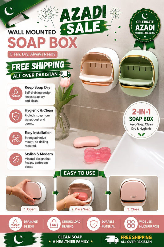 Wall Mounted Self-Draining Soap Box