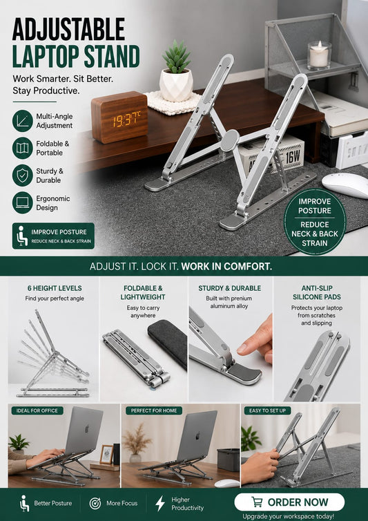 Adjustable Steel Laptop Stand